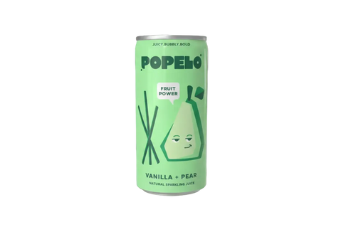 POPELO Vanilla + Pear sparkling kids' drink can, no added sugar